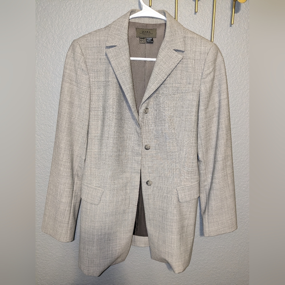 Women Gray Zara Blazer 4